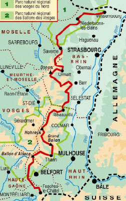 carte crete des vosges