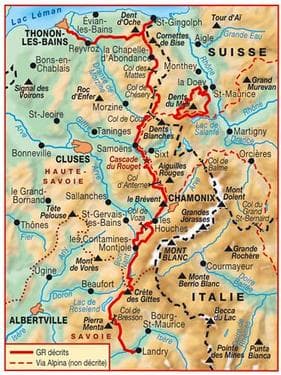 carte du leman au  blanc